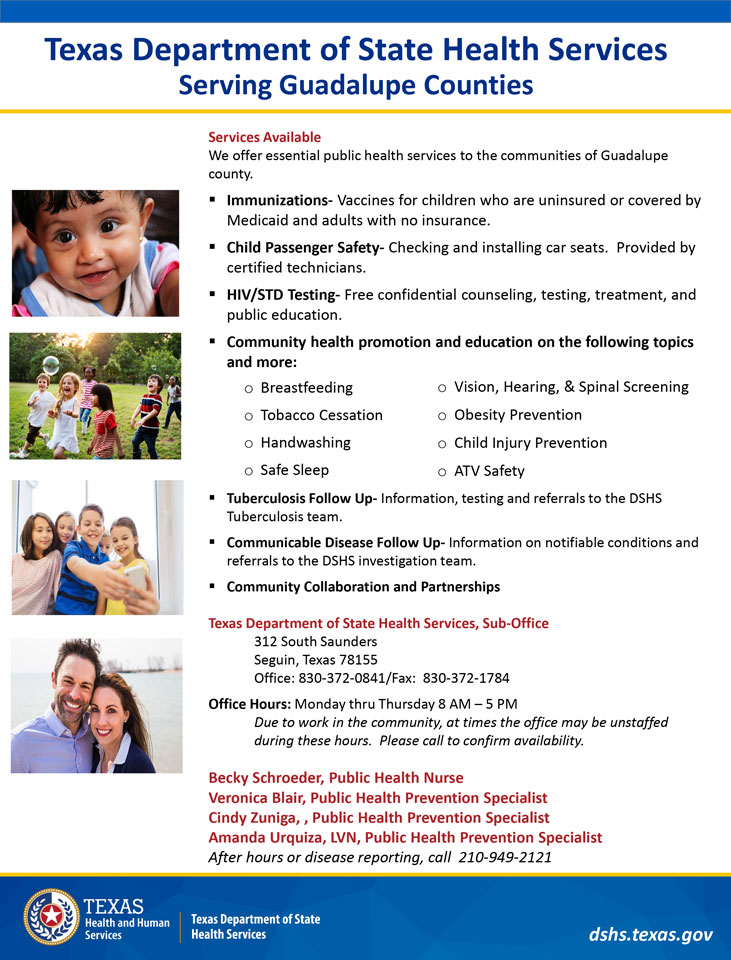 GUADALUPE DSHS STAFF Clinic Services